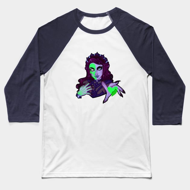 Gothic Lady Baseball T-Shirt by LinDemonic